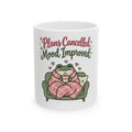 Plans Cancelled Mood Improved Mug, Funny Introvert Gift for Friend, Homebody Christmas Gift, Coffee Mug 11oz 15oz