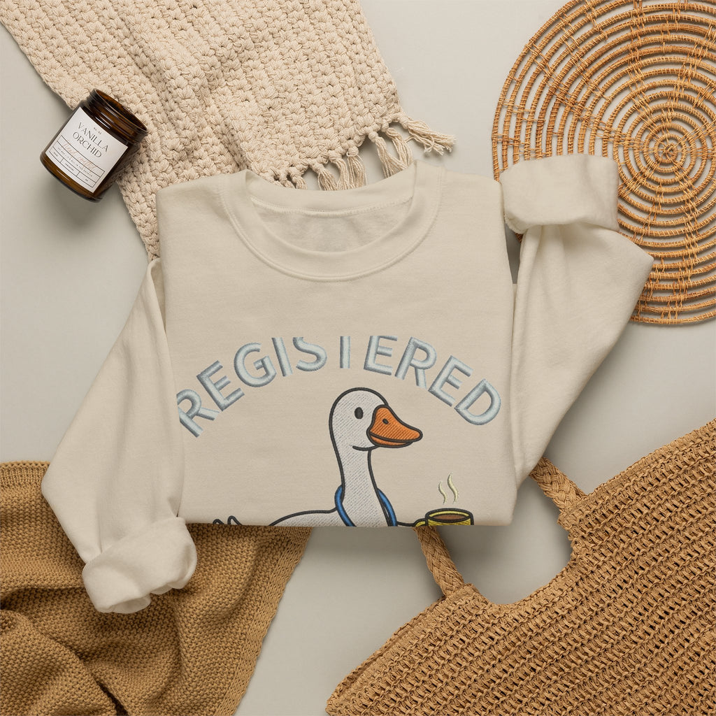 Registered Silly Goose Sweatshirt, Funny Goose Coffee Stethoscope Sweatshirt, Nurse Humor Gift, Silly Goose Nursing Student Sweatshirt, RN S