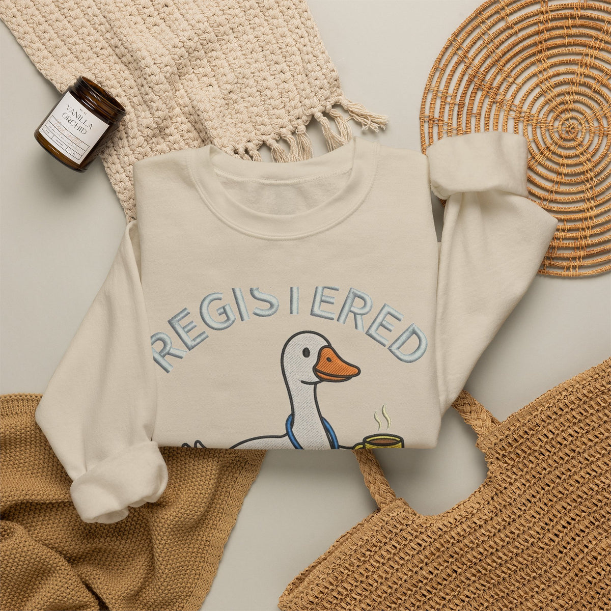 Registered Silly Goose Sweatshirt, Funny Goose Coffee Stethoscope Sweatshirt, Nurse Humor Gift, Silly Goose Nursing Student Sweatshirt, RN S