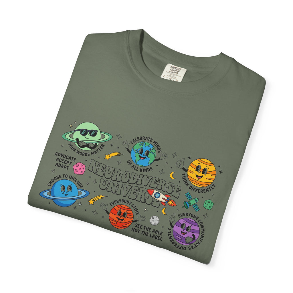 Neurodiverse Universe Wide Shirt, Autism Acceptance Planets Tee, Inclusion Teacher Shirt, SPED Gift