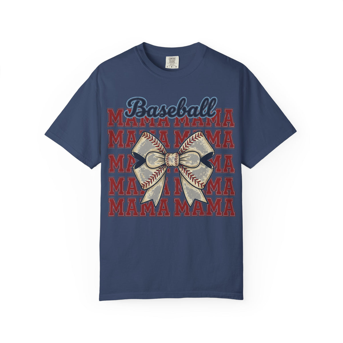 Baseball Mama Big Bow Shirt, Five Row Varsity Mama Tee, Baseball Mom Game Day Shirt, Baseball Mom Gift