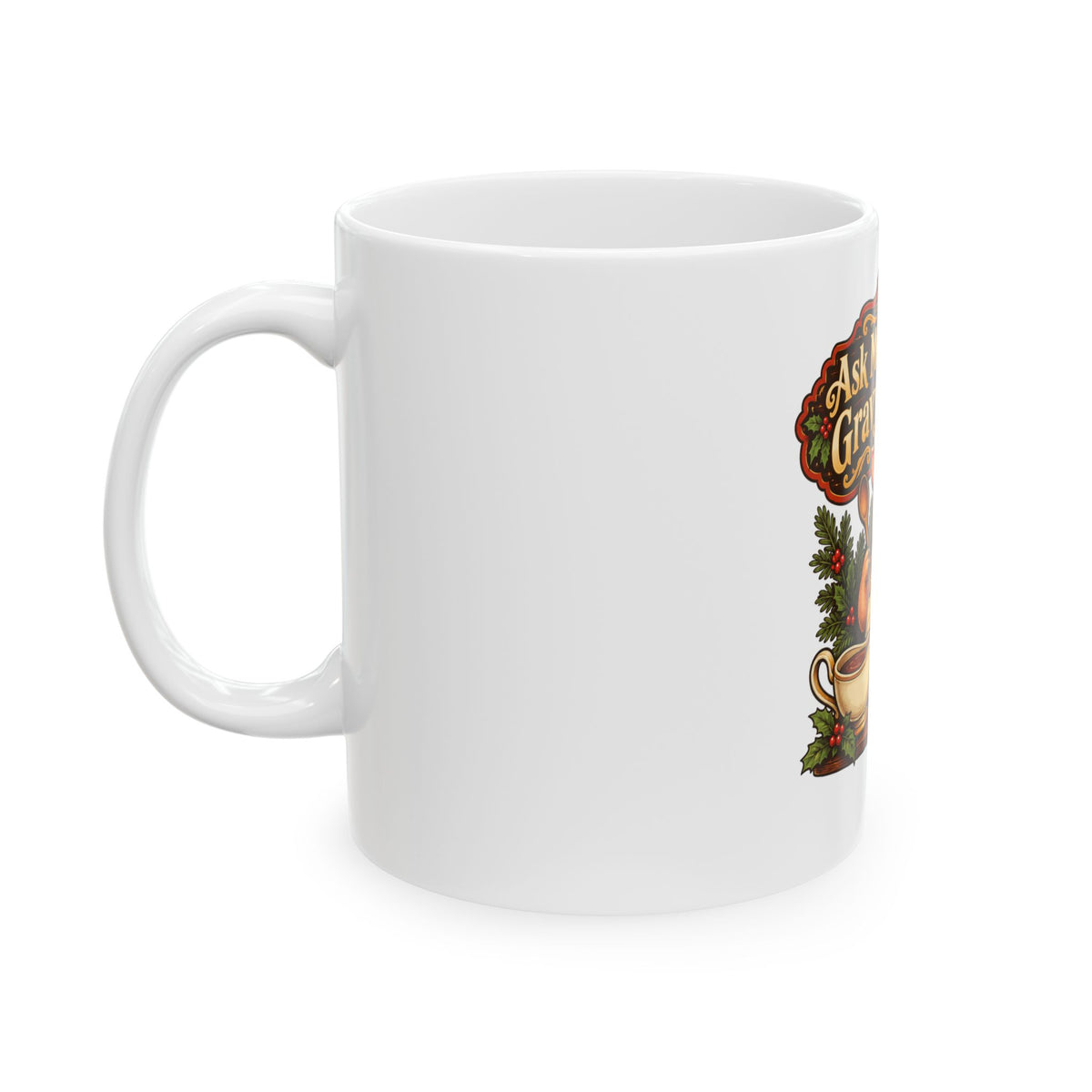 Ask Me About My Gravy Opinions Mug, Funny Dad Christmas Gift, Secret Santa Stocking Stuffer, 11oz 15oz Coffee Mug