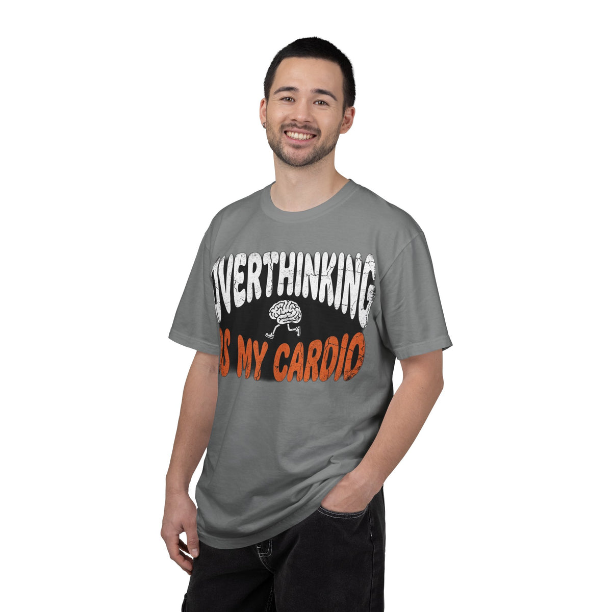 Overthinking Is My Cardio T-Shirt — Funny Graphic Tee for Anxious Thinkers