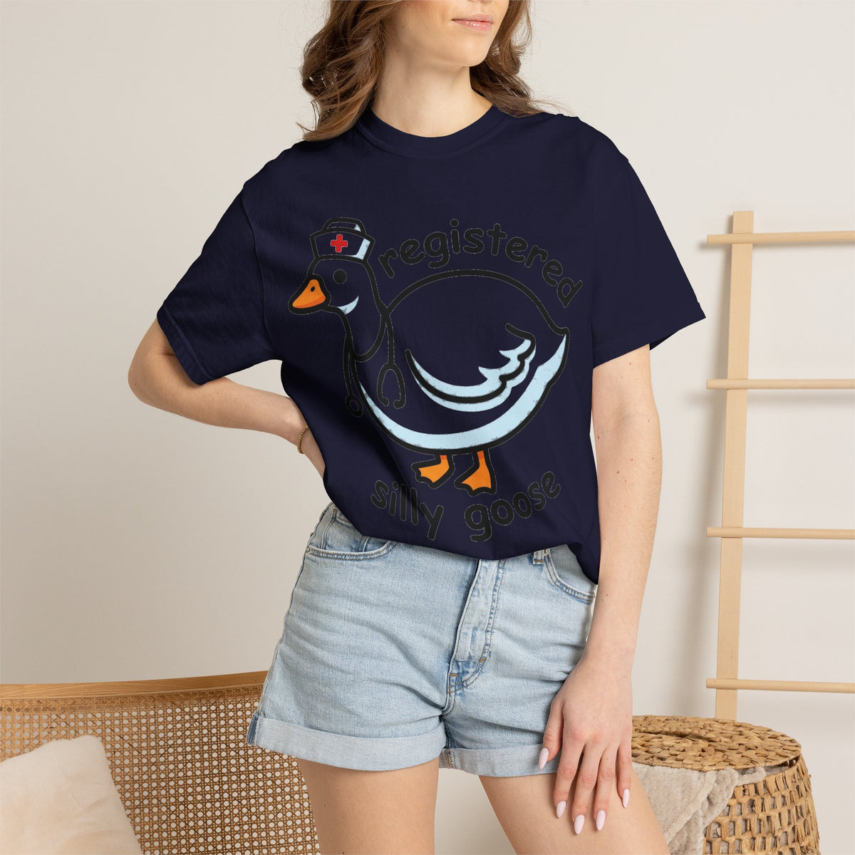 Registered Silly Goose Wide Shirt, Long Neck Nurse Goose Tee, Funny Nurse Shirt, RN Gift