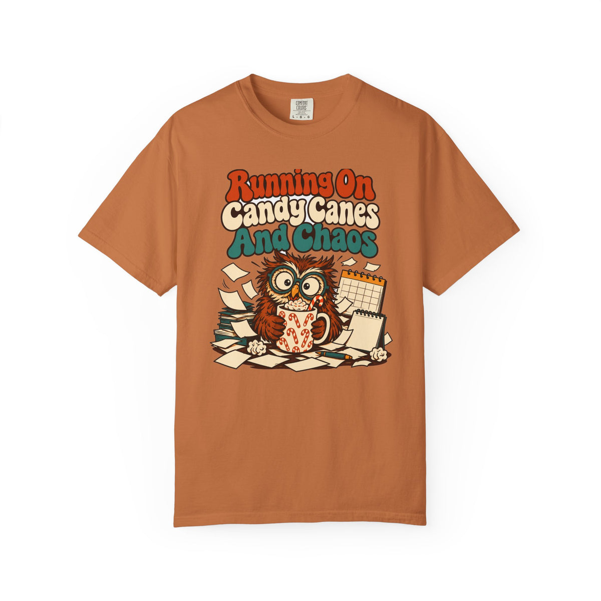 Funny Teacher Christmas Shirt Running On Candy Canes And Chaos Shirt, Funny Teacher Gift, Christmas Gift, Funny Shirt