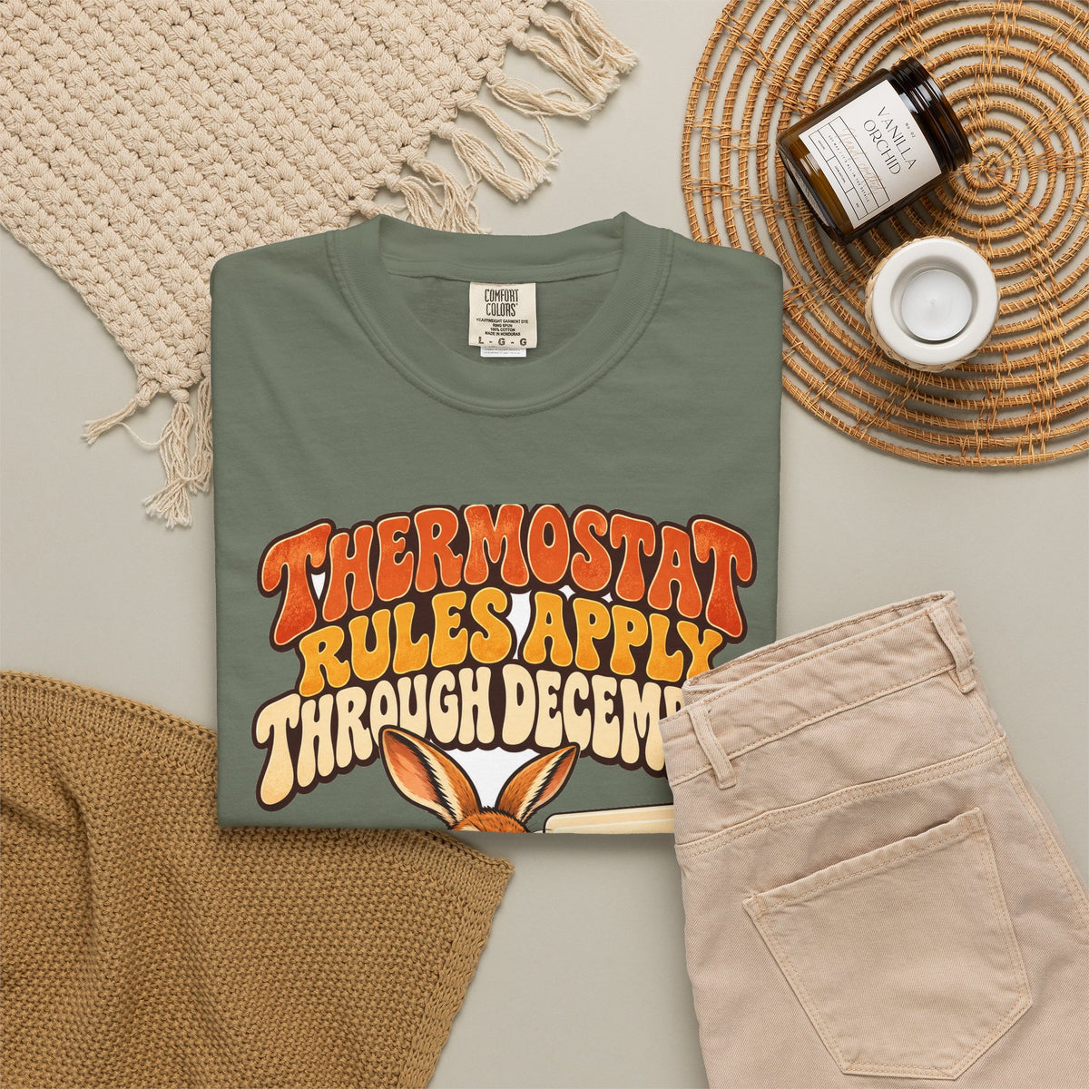 Funny Dad Christmas Gift Thermostat Rules Apply Through December Shirt, Dad Humor Shirt, Gift for Dad Husband Father