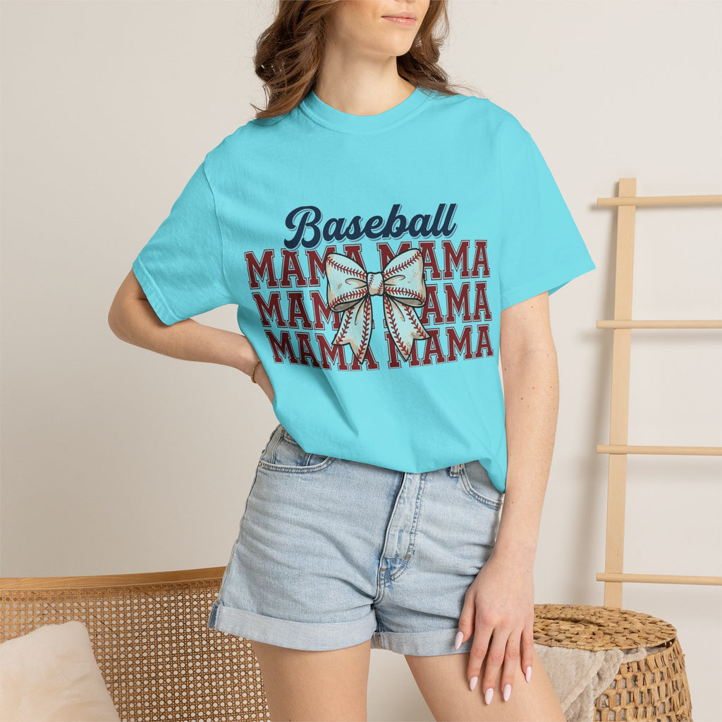 Baseball Mama Three Row Shirt, Varsity Repeat Mama Tee, Baseball Bow Mom Shirt, Little League Gift