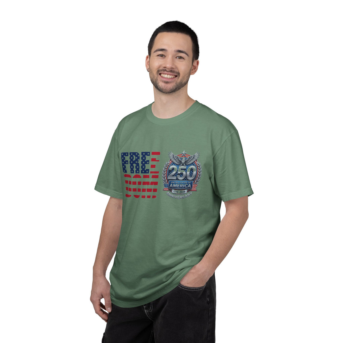 Freedom 250 Stacked Shirt, America Semiquincentennial Crest Tee, Patriotic 1776-2026 Shirt, July 4th Gift