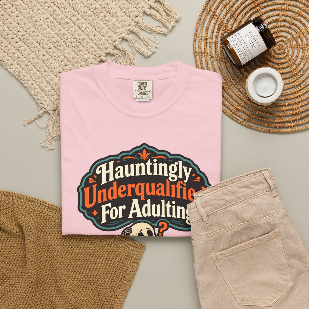 Hauntingly Underqualified For Adulting Halloween Shirt, Funny Skeleton Tee