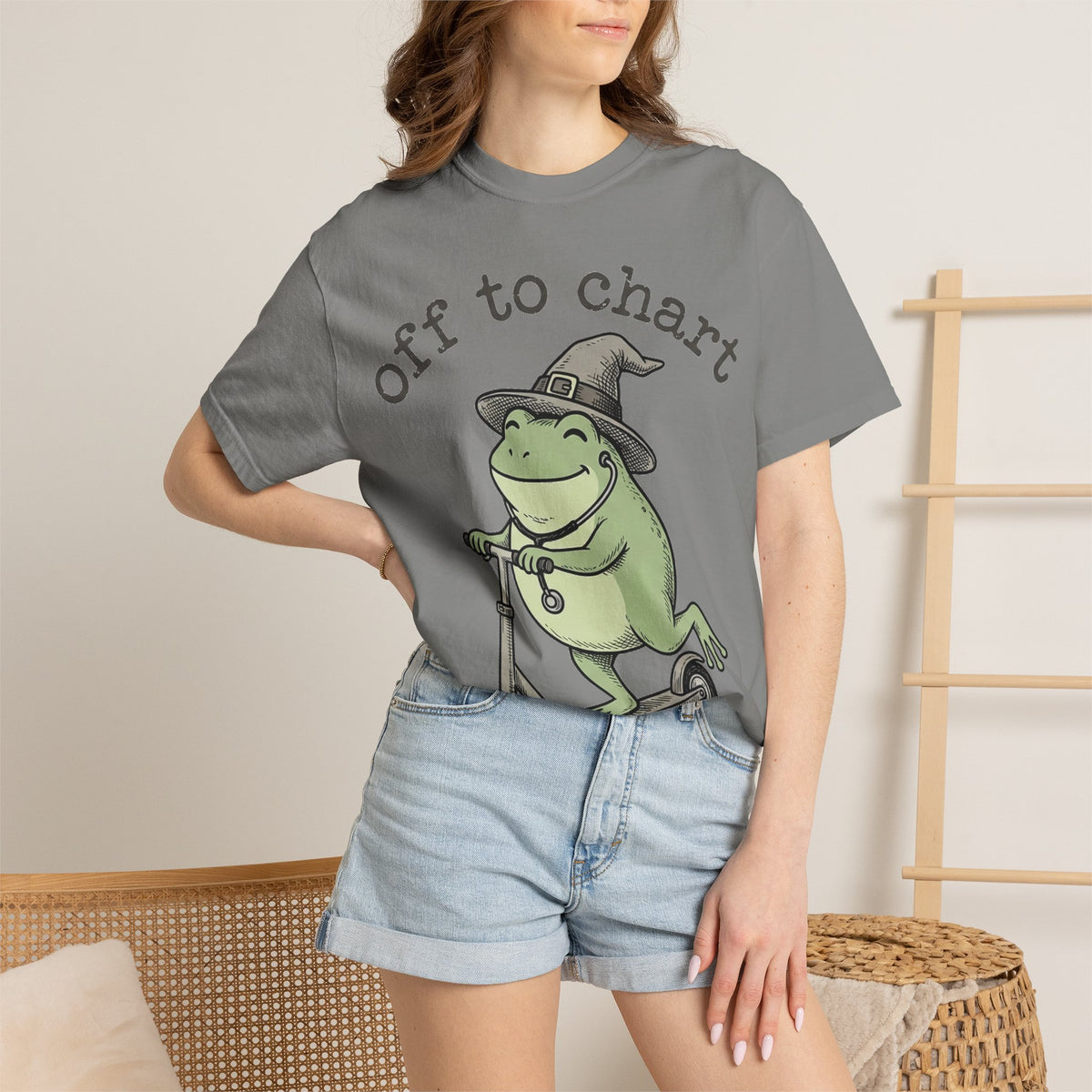 Off To Chart Shirt, Funny Witch Frog Nurse Tee, Charting Nurse Scooter Shirt, RN Gift