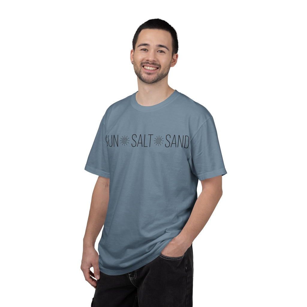 Sun Salt Sand Shirt, Minimal Coastal Typography Tee, Simple Beach Shirt, Summer Gift