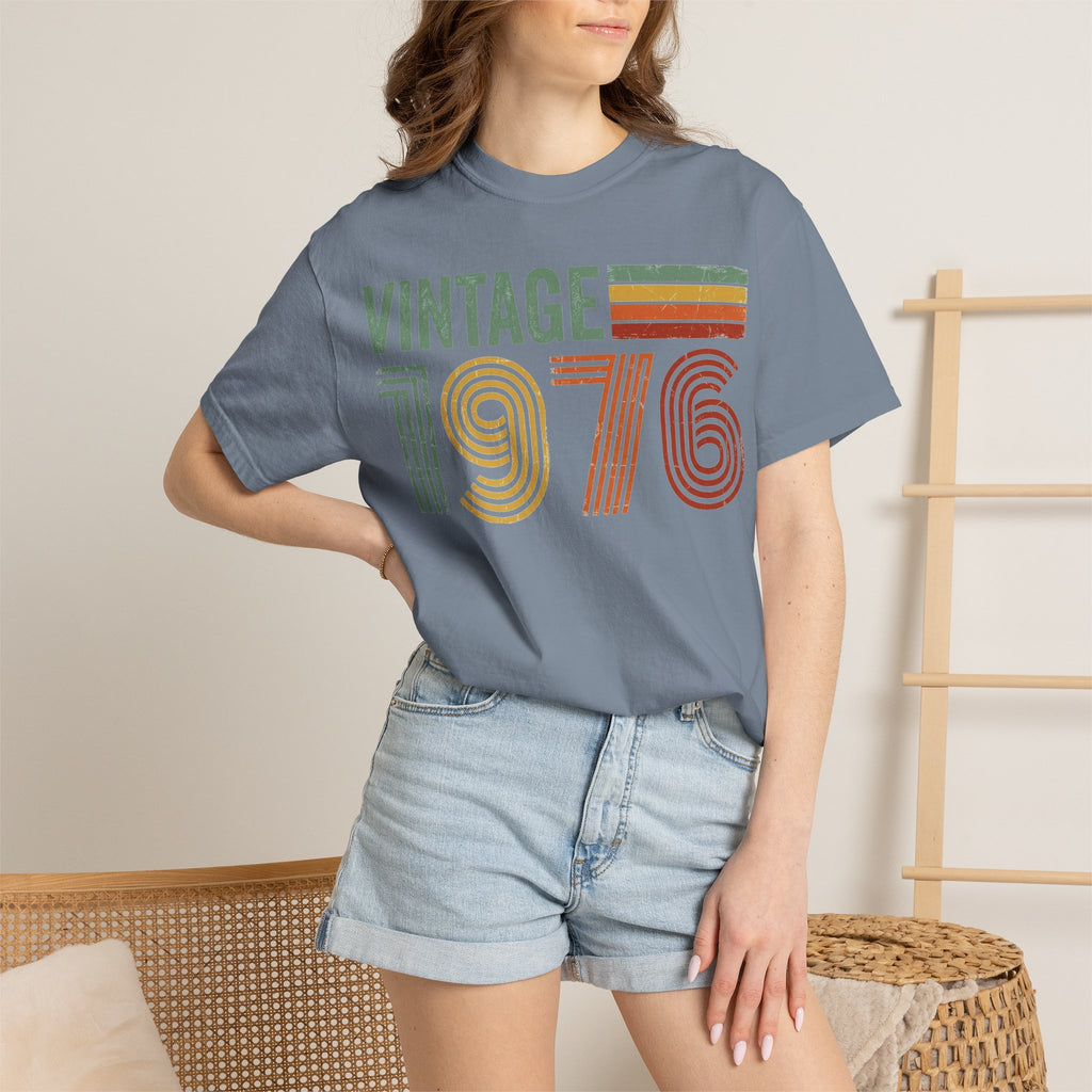 Vintage 1976 Shirt, Retro Stripe 50th Birthday Tee, Born In 1976 Shirt, Birthday Gift