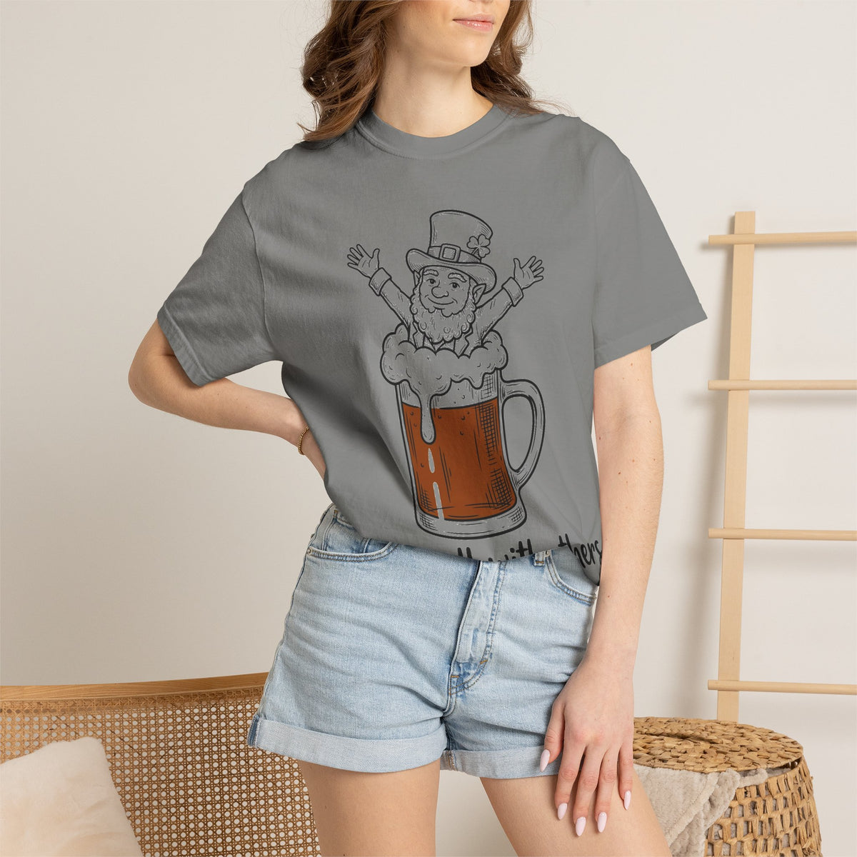 Drinks Well With Others Shirt, Funny Leprechaun Beer Tee, St Patricks Day Pub Shirt, Irish Gift