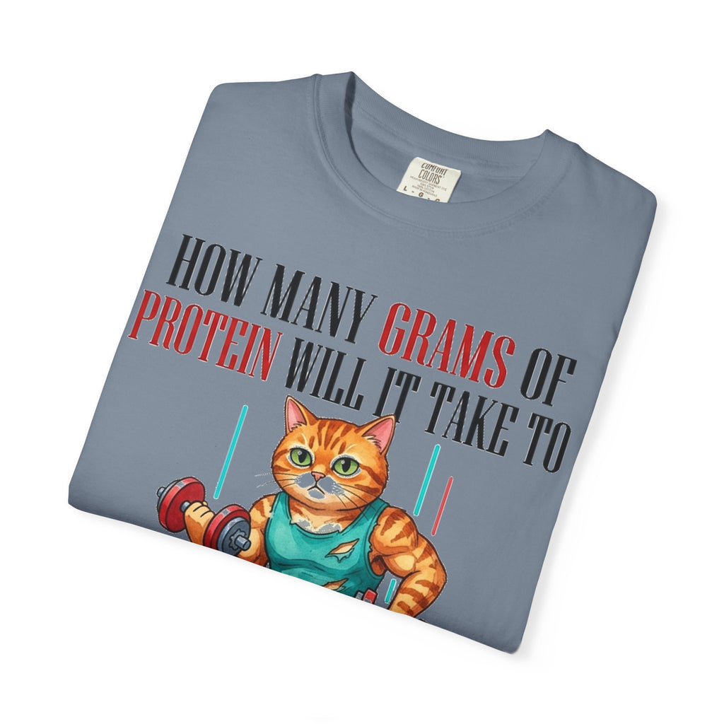 How Many Grams Of Protein Restore The Light In My Eyes Wide Shirt, Buff Gym Cat Tee, Funny Lifting Shirt, Gym Gift