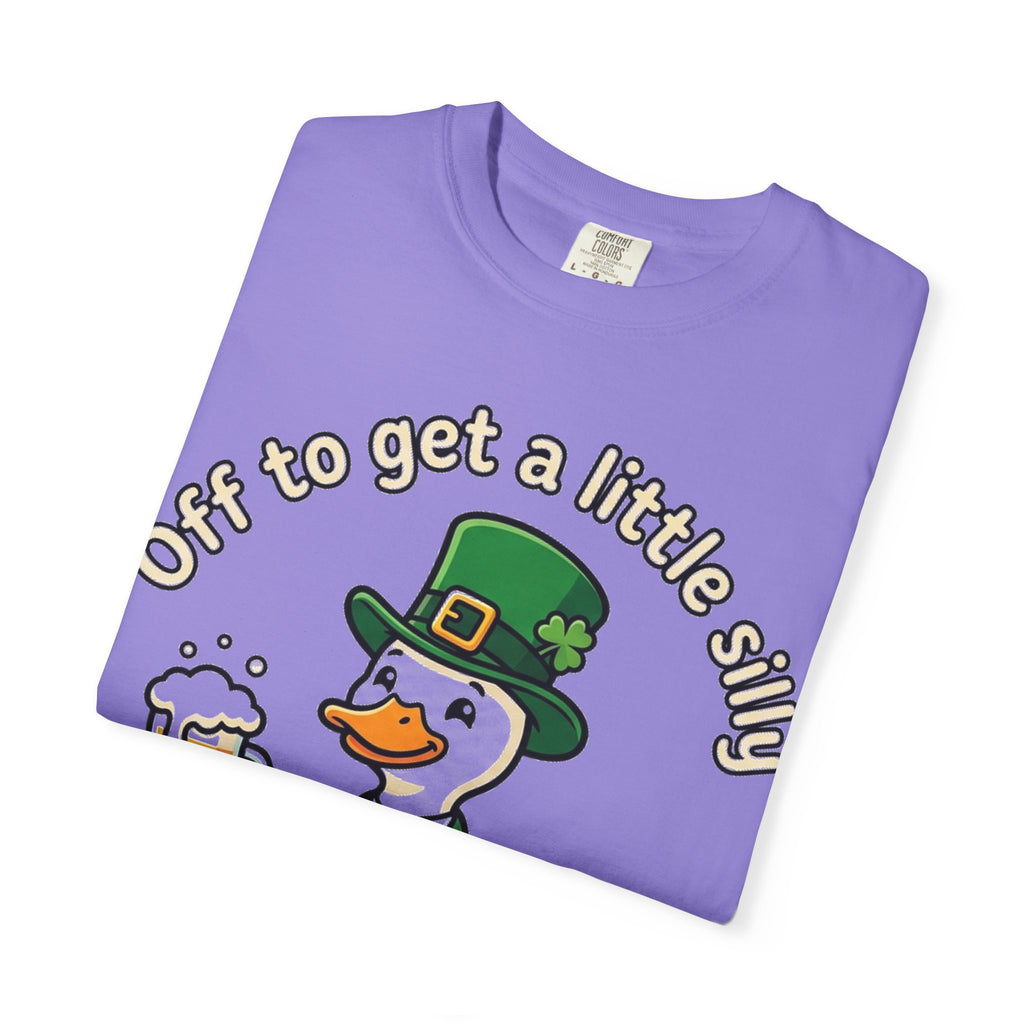 Off To Get A Little Silly Bold Shirt, Leprechaun Duck Beer Tee, Funny St Patricks Day Shirt, Irish Gift