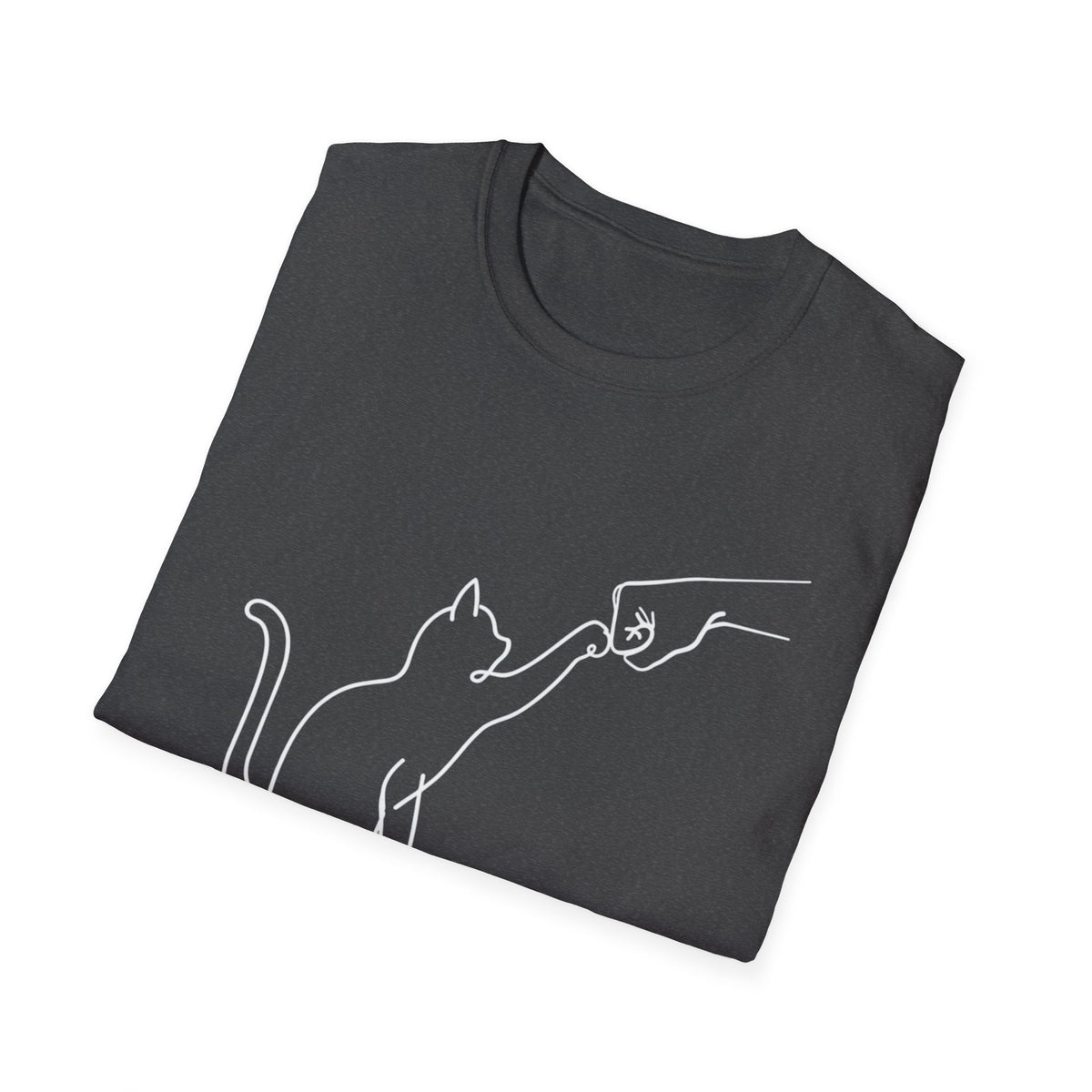 Cat Playing Shirt, Minimal Line Art Cat Tee, Cat Lover Gift