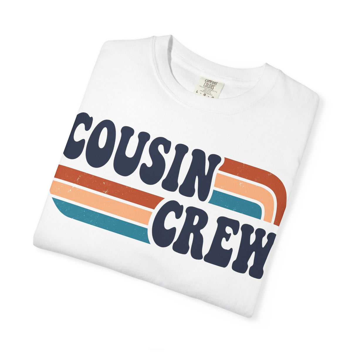 Cousin Crew Rainbow Stripe Shirt, Retro Family Reunion Tee, Matching Cousins Shirt, Family Gift