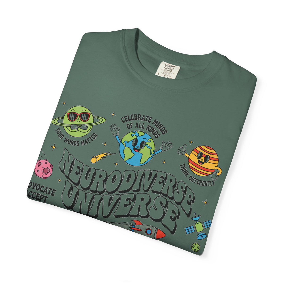 Neurodiverse Universe Bold Shirt, Celebrate Minds Of All Kinds Tee, Neurodiversity Pride Shirt, Advocate Gift