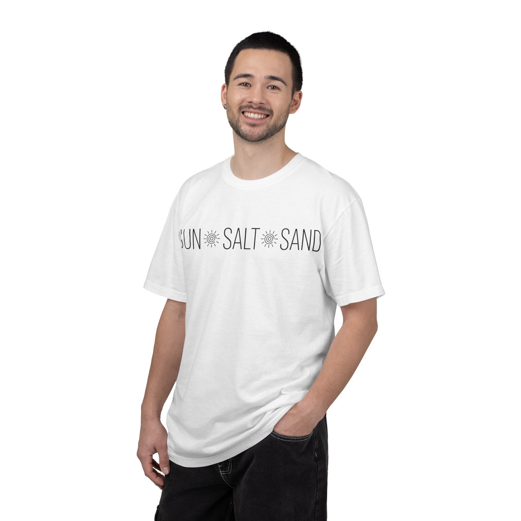 Sun Salt Sand Shirt, Minimal Coastal Typography Tee, Simple Beach Shirt, Summer Gift