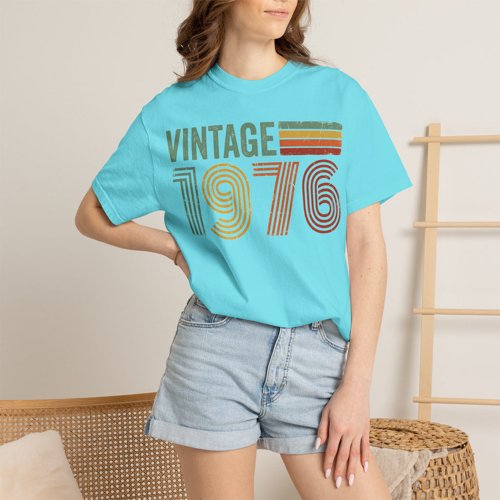 Vintage 1976 Shirt, Retro Stripe 50th Birthday Tee, Born In 1976 Shirt, Birthday Gift