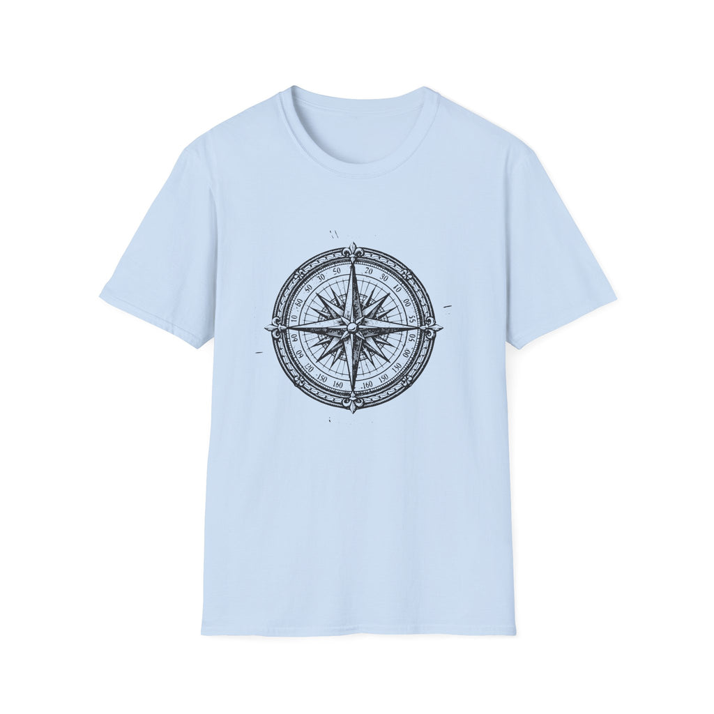 Compass Rose Shirt, Vintage Nautical Graphic Tee, Traveller Gift