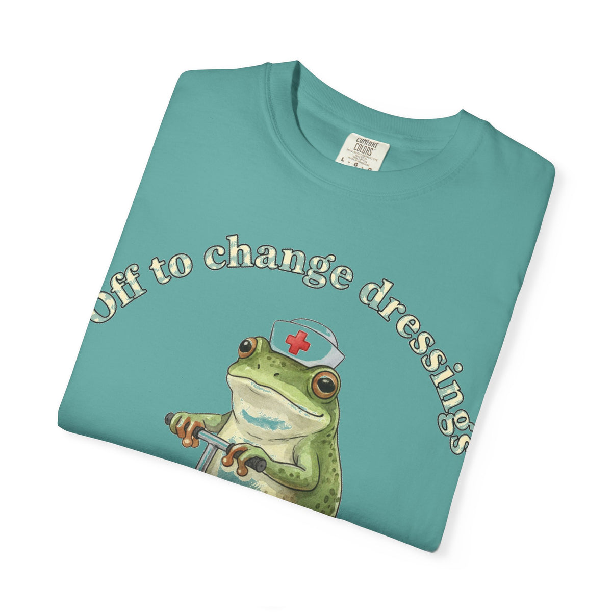 Off To Change Dressings Shirt, Funny Nurse Frog Scooter Tee, Wound Care Nurse Shirt, RN Gift