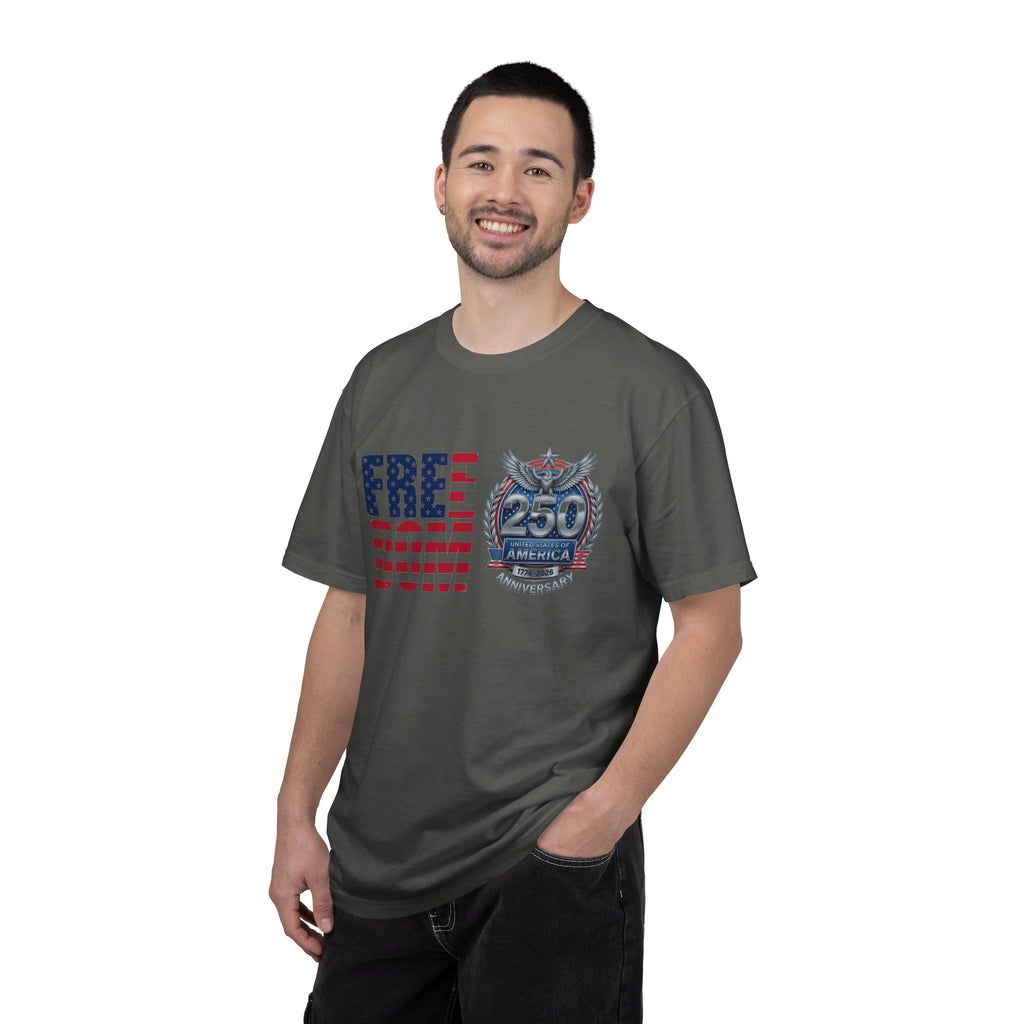 Freedom 250 Stacked Shirt, America Semiquincentennial Crest Tee, Patriotic 1776-2026 Shirt, July 4th Gift
