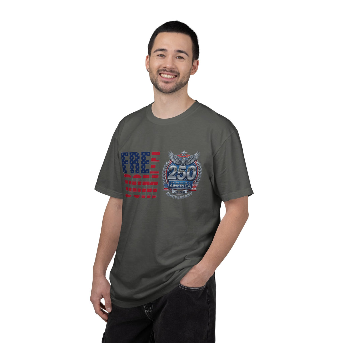 Freedom 250 Stacked Shirt, America Semiquincentennial Crest Tee, Patriotic 1776-2026 Shirt, July 4th Gift