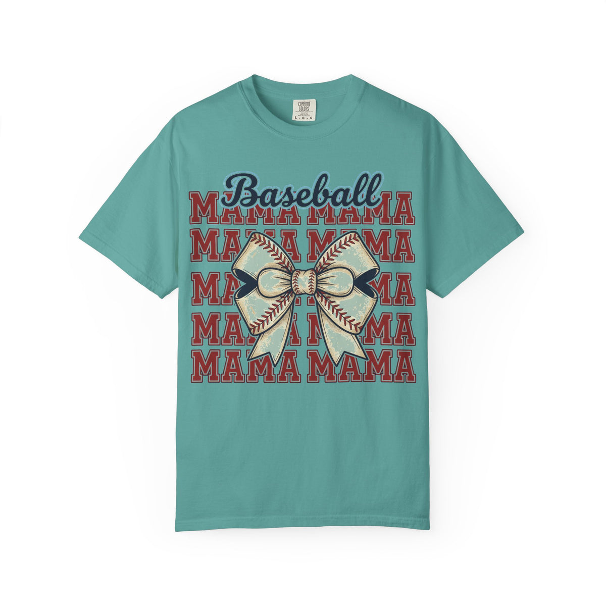 Baseball Mama Big Bow Shirt, Five Row Varsity Mama Tee, Baseball Mom Game Day Shirt, Baseball Mom Gift