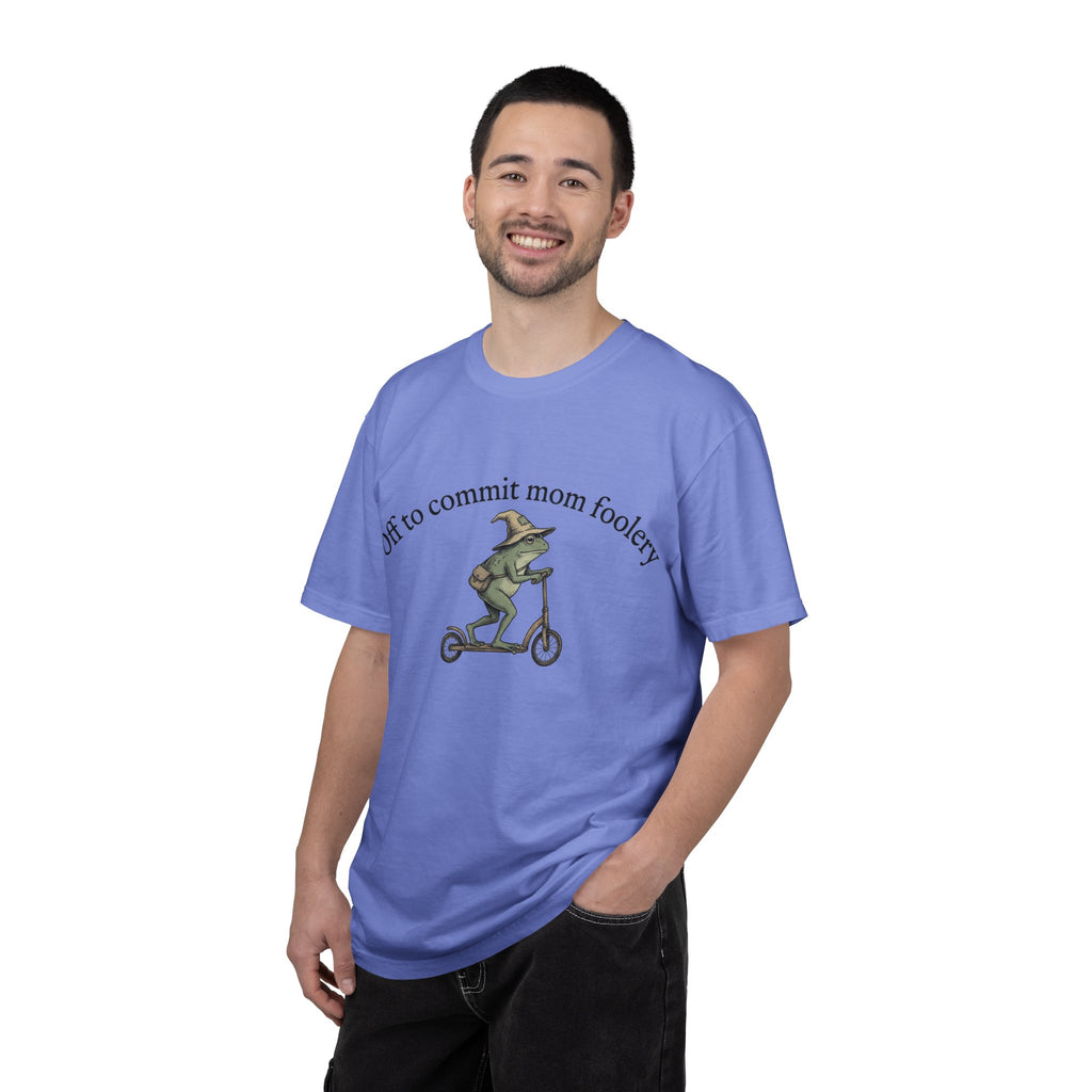 Off To Commit Mom Foolery Shirt, Funny Witch Frog Scooter Tee, Sarcastic Mom Shirt, Mom Humor Gift