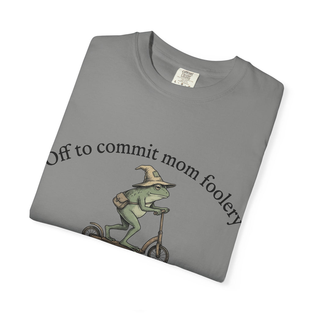Off To Commit Mom Foolery Shirt, Funny Witch Frog Scooter Tee, Sarcastic Mom Shirt, Mom Humor Gift