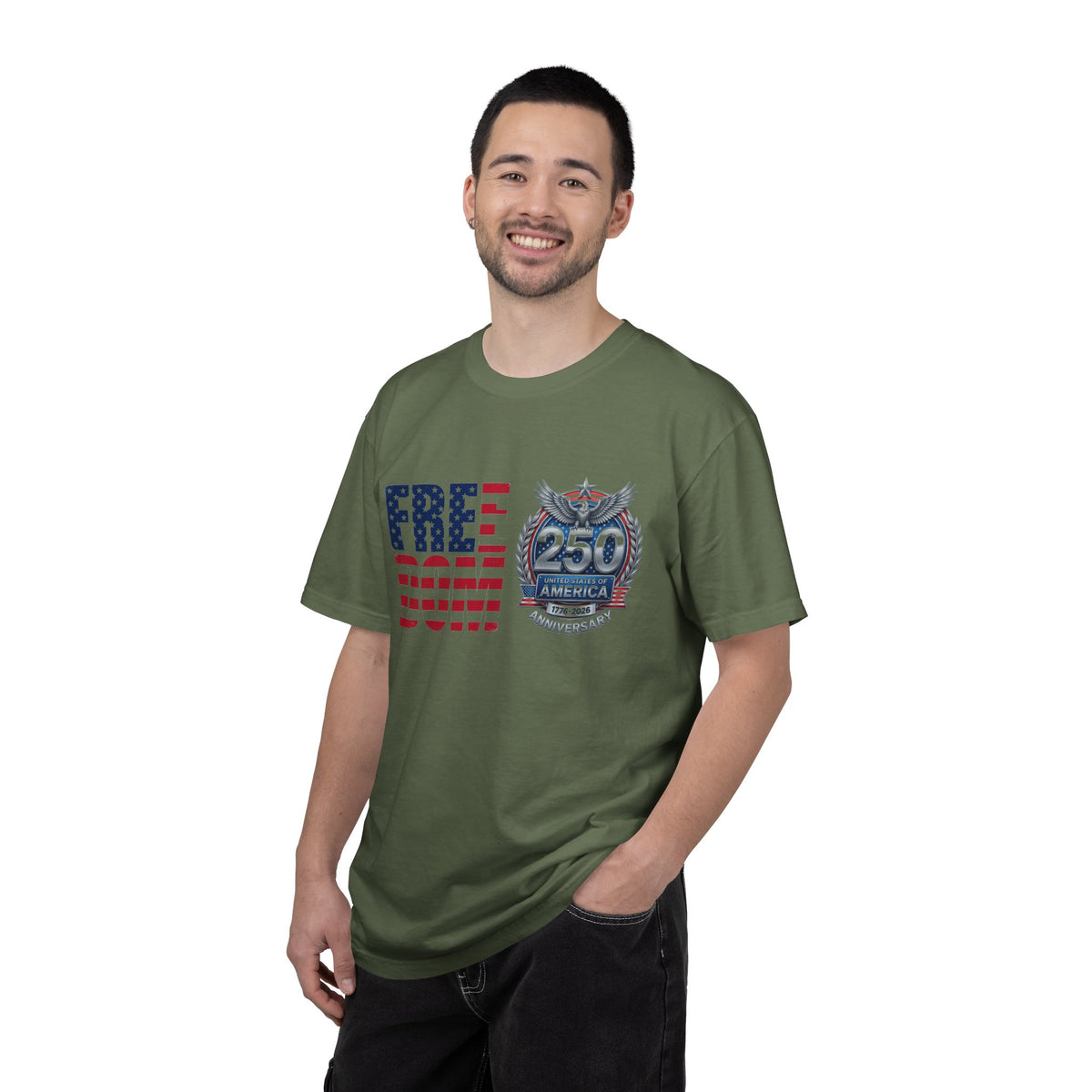 Freedom 250 Stacked Shirt, America Semiquincentennial Crest Tee, Patriotic 1776-2026 Shirt, July 4th Gift
