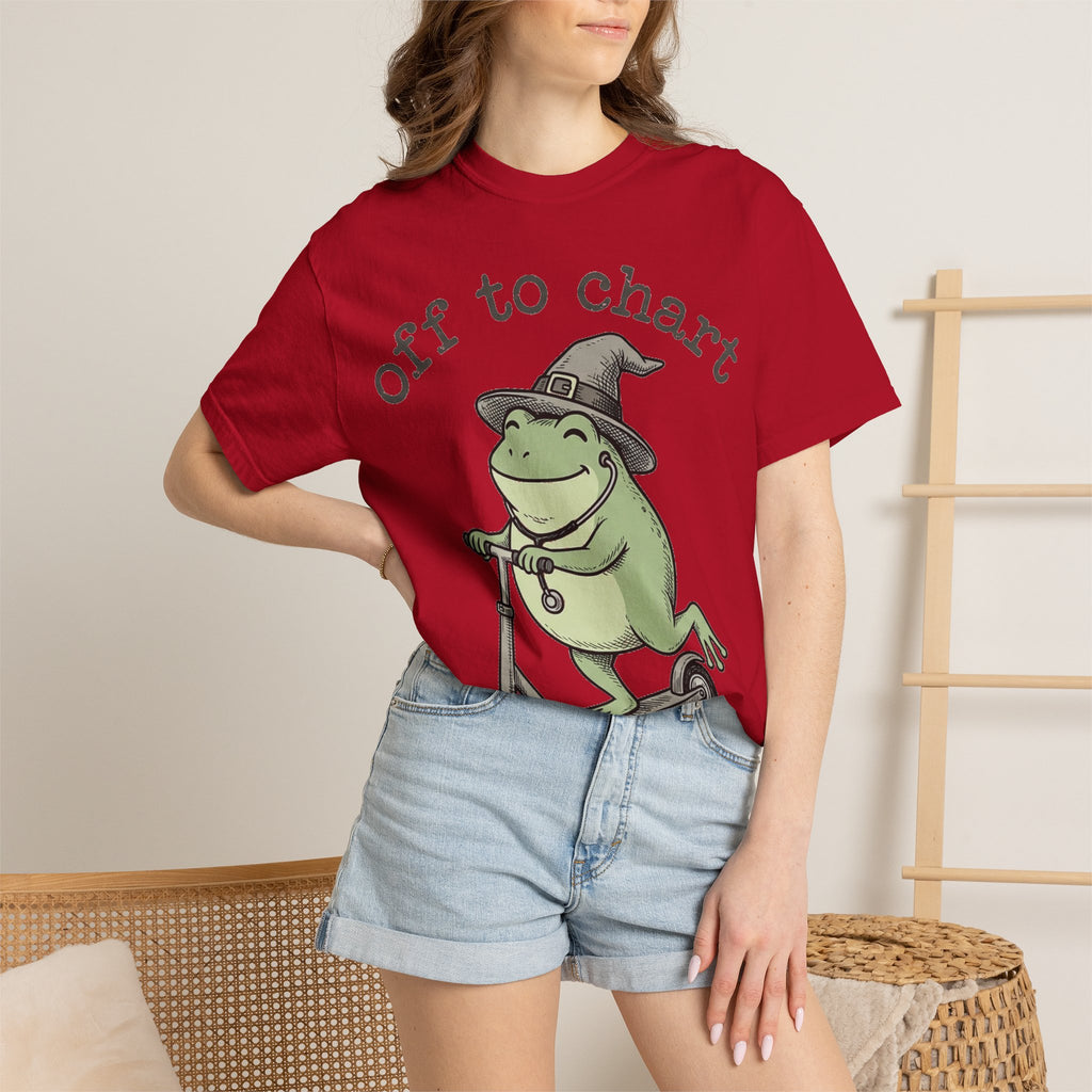 Off To Chart Shirt, Funny Witch Frog Nurse Tee, Charting Nurse Scooter Shirt, RN Gift