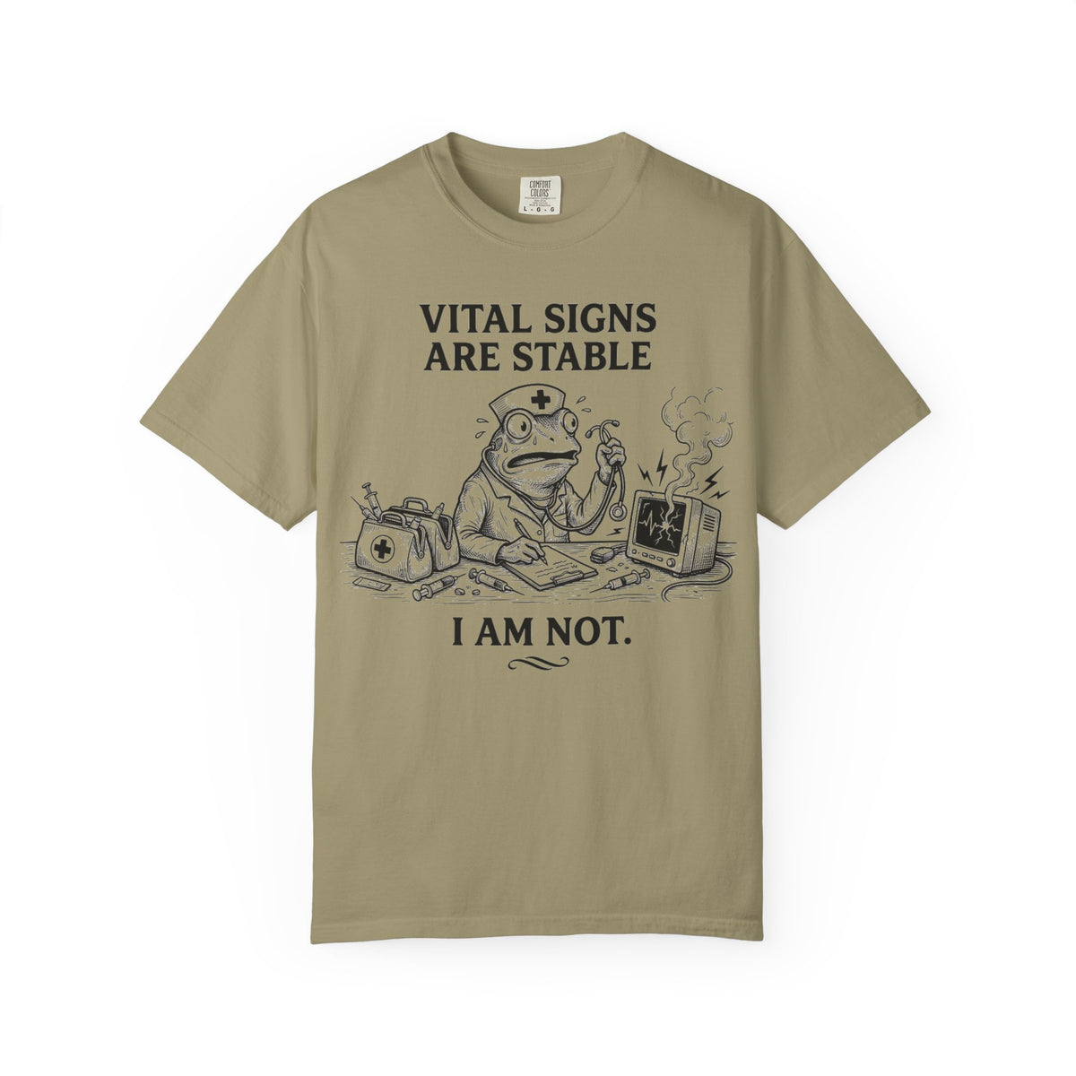 Vital Signs Are Stable I Am Not Shirt, Funny Nurse Frog Tee, Burnt Out RN Shirt, Night Shift Gift