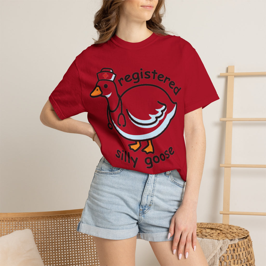Registered Silly Goose Wide Shirt, Long Neck Nurse Goose Tee, Funny Nurse Shirt, RN Gift