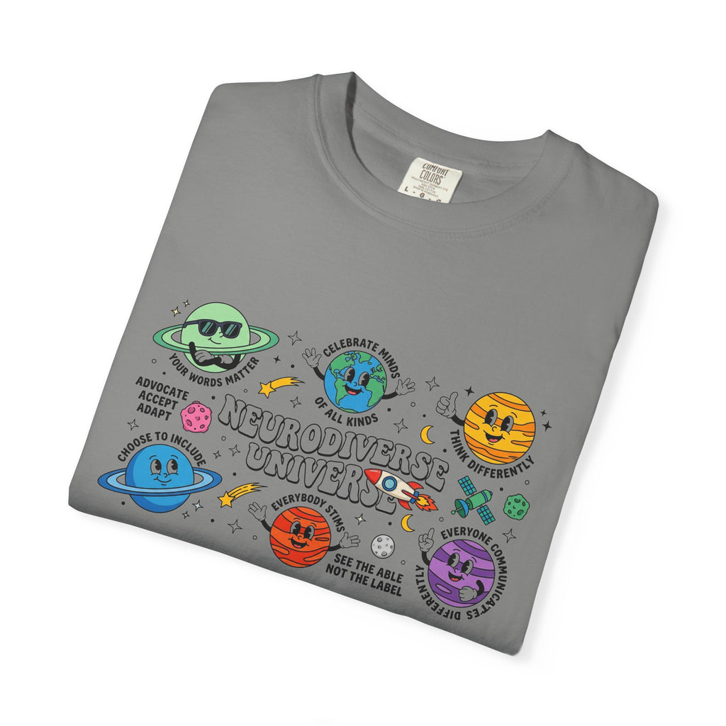 Neurodiverse Universe Wide Shirt, Autism Acceptance Planets Tee, Inclusion Teacher Shirt, SPED Gift