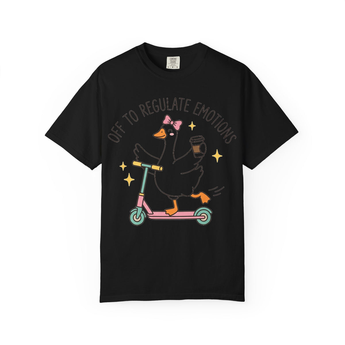 Off To Regulate Emotions Shirt, Funny Therapy Goose Scooter Tee, Mental Health Humor Shirt, Therapist Gift