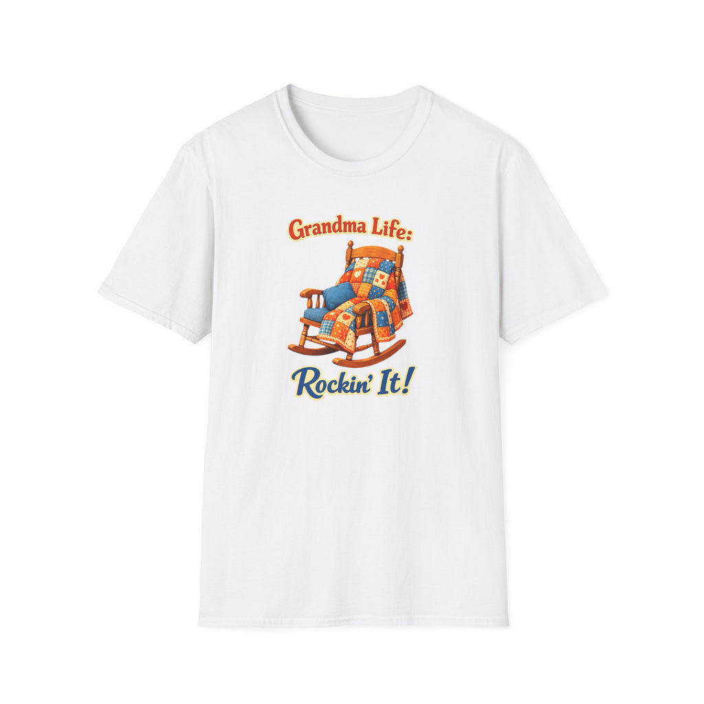 Grandma Life Rockin' It T-Shirt — Vintage Quilted Rocking Chair Gift