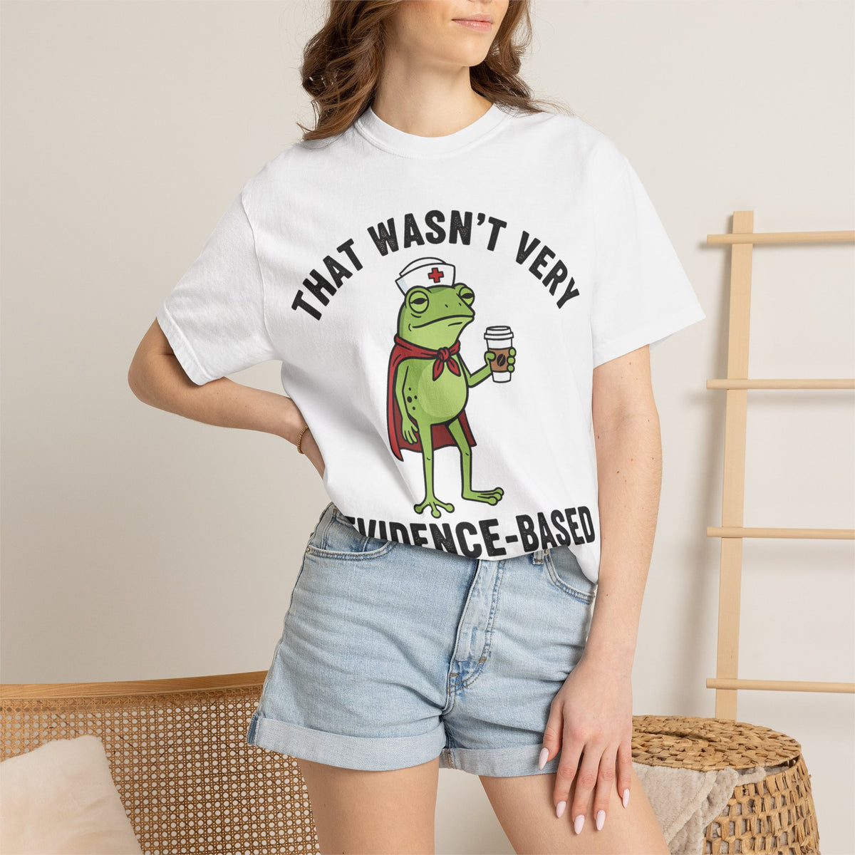 That Wasn't Very Evidence-Based Of You Bold Shirt, Superhero Frog Nurse Tee, Funny RN Shirt, Nurse Gift