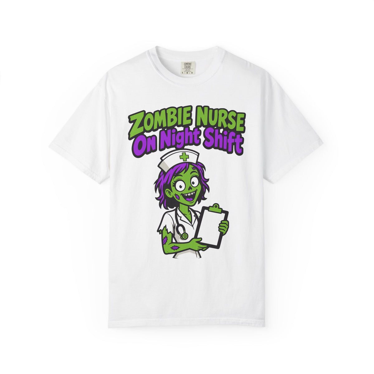 Zombie Nurse On Night Shift Halloween Shirt, Funny Nurse Zombie Tee