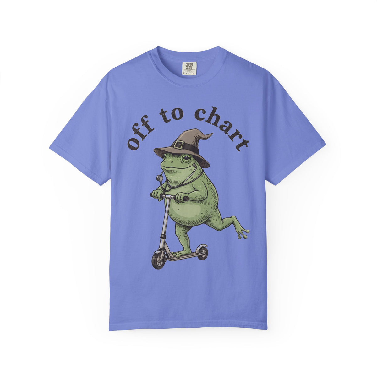 Off To Chart Shirt, Witch Hat Frog Nurse Scooter Tee, Funny Charting RN Shirt, Nurse Gift