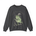 Off To Chart Frog Nurse Sweatshirt, Witch Hat Frog on Scooter Sweatshirt, Funny Halloween Nurse Sweatshirt, Spooky Nursing Student Gift, RN