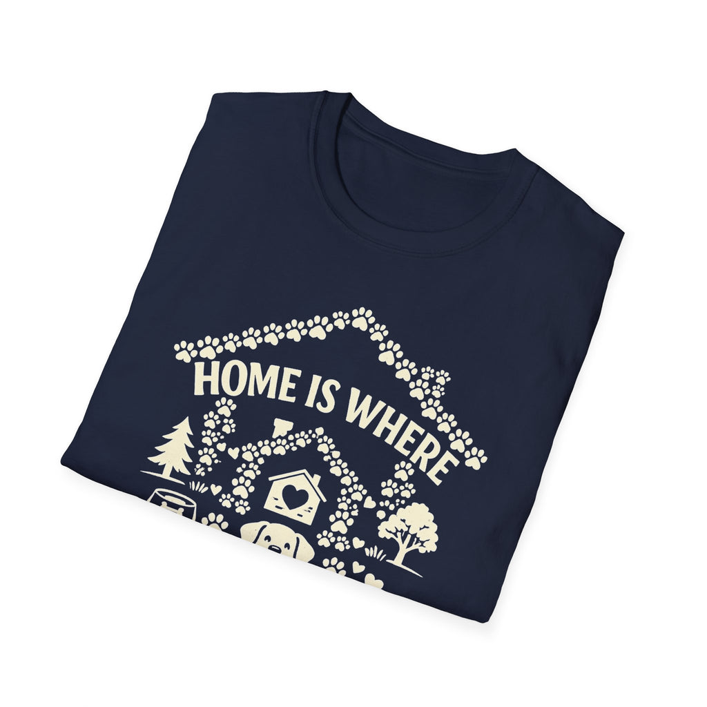 Dog Lover T-Shirt — "Home Is Where My Dog Is" Graphic Tee