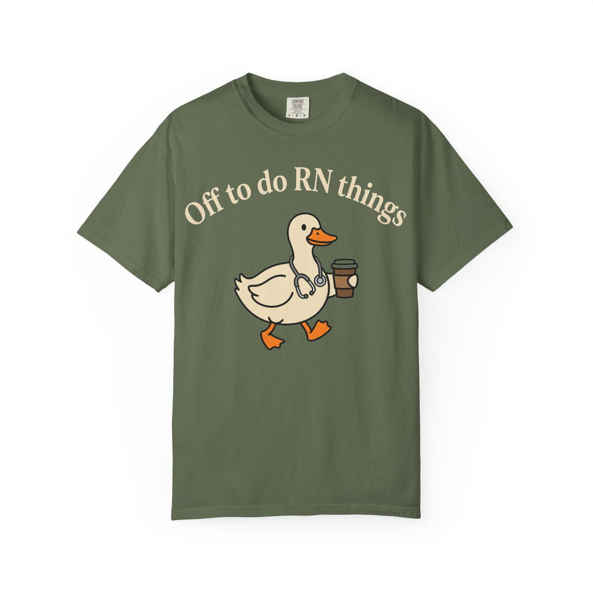 Off To Do RN Things Shirt, Funny Nurse Duck Coffee Tee, Stethoscope Duck Shirt, Nurse Gift