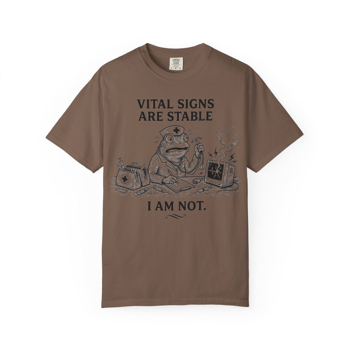 Vital Signs Are Stable I Am Not Shirt, Funny Nurse Frog Tee, Burnt Out RN Shirt, Night Shift Gift