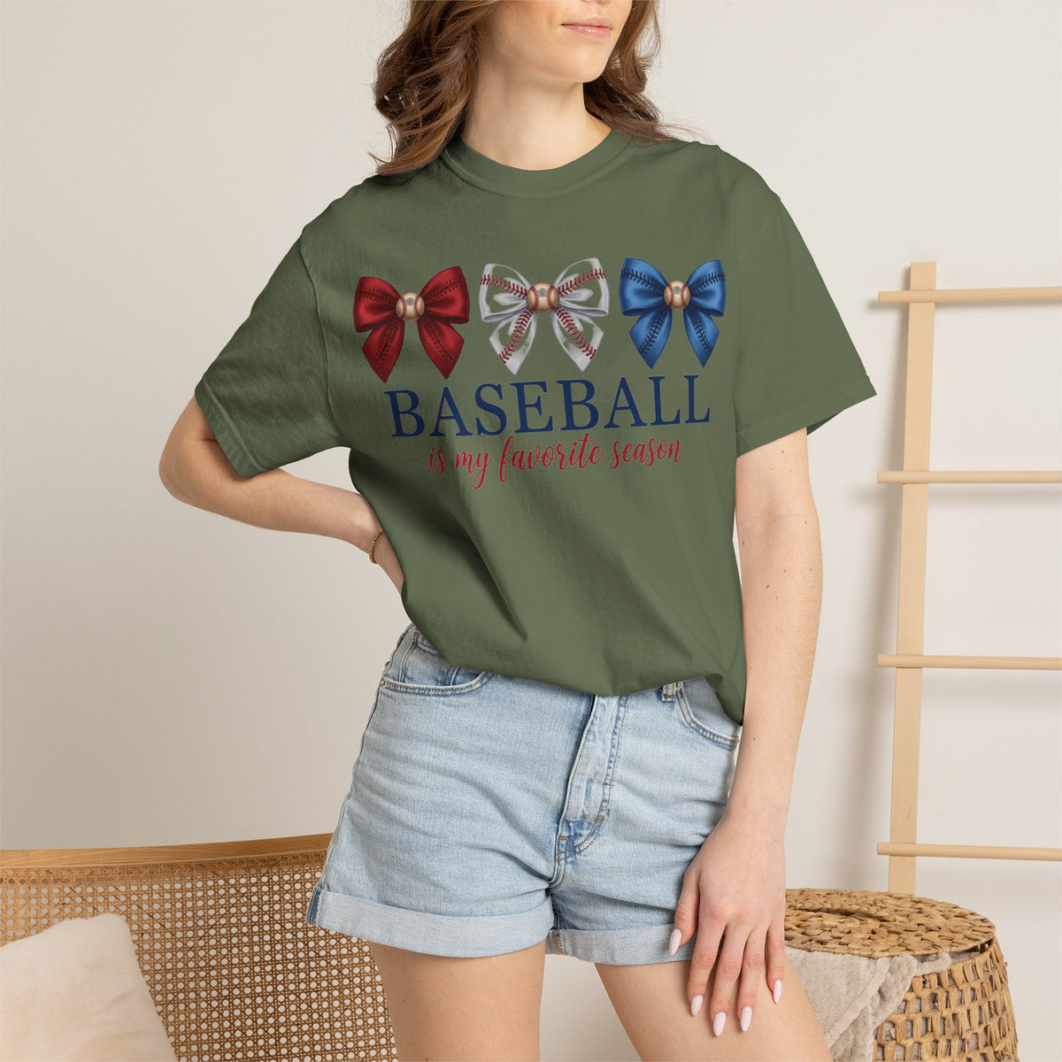 Baseball Is My Favorite Season Shirt, Coquette Baseball Bows Tee, Baseball Mom Shirt, Game Day Gift
