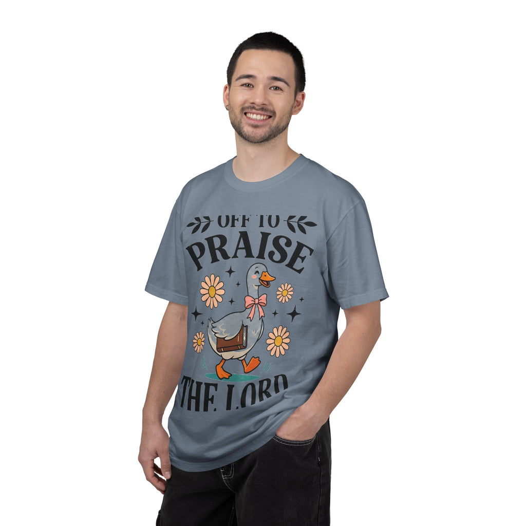 Off To Praise The Lord Shirt, Funny Christian Goose Tee, Daisy Church Shirt, Faith Gift