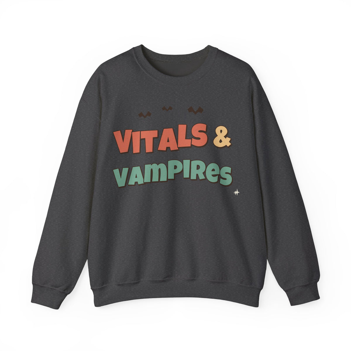 Nurse Halloween Sweatshirt Vitals & Vampires | Retro Nurse Halloween Sweatshirt | ER ICU Nurse Gift | Halloween 2026