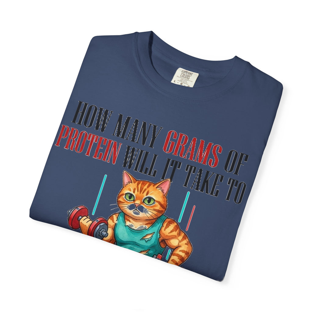 How Many Grams Of Protein Restore The Light In My Eyes Wide Shirt, Buff Gym Cat Tee, Funny Lifting Shirt, Gym Gift