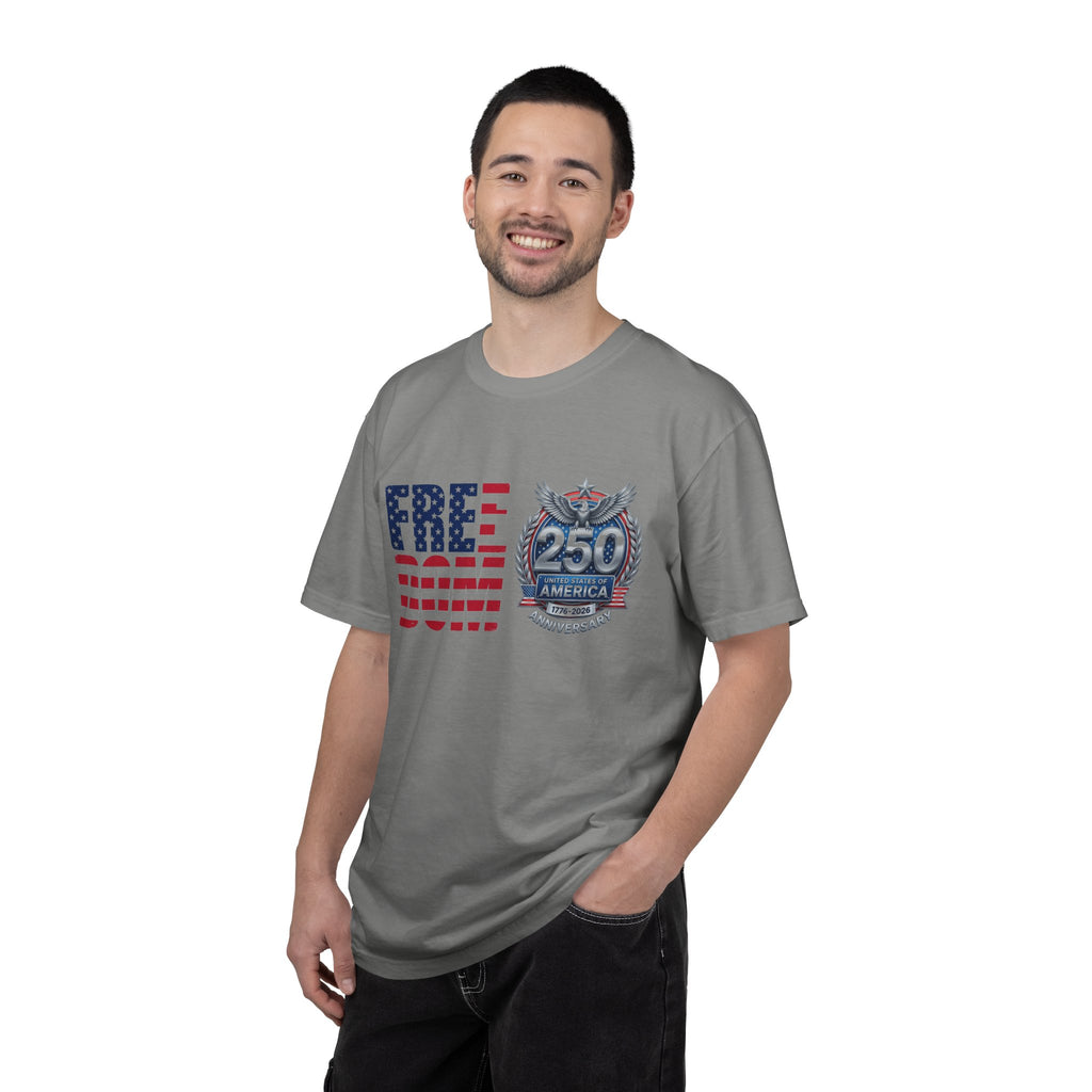 Freedom 250 Stacked Shirt, America Semiquincentennial Crest Tee, Patriotic 1776-2026 Shirt, July 4th Gift